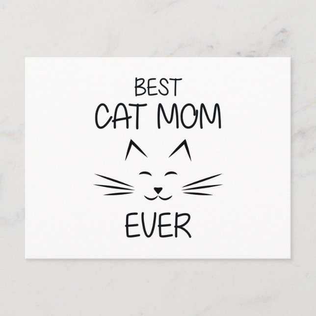 Mom - Best Cat Mom ever Postcard (Front)