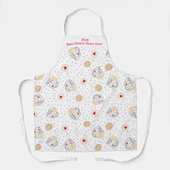 Mom Best Cookie Baker All-Over Print Apron (Front)