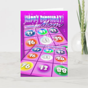 Mom Bingo Crazy Birthday Card