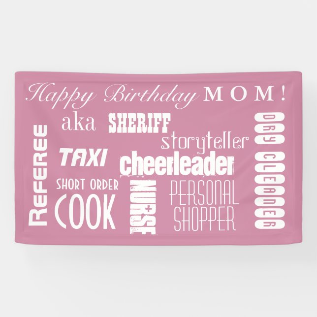 Mom Birthday Banner (Horizontal)