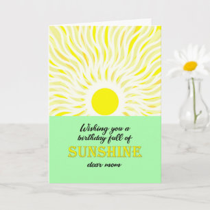 Mom Birthday Bright Sunshine Card
