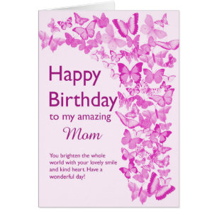 Mom Birthday Butterflies Cards