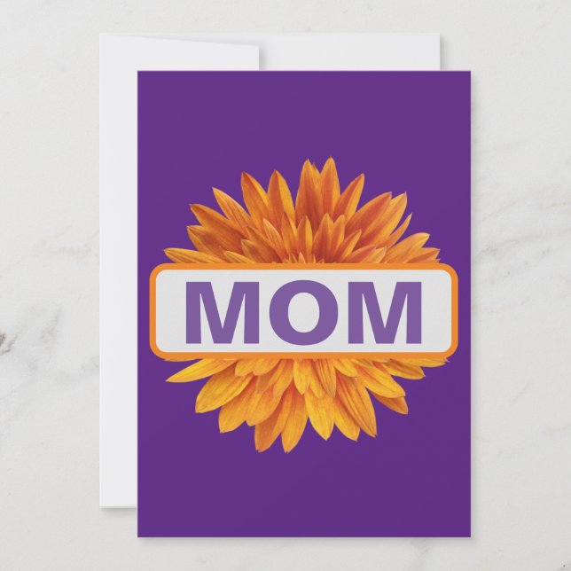 Mom Birthday Celebration Purple Floral Sunflower Invitation (Front)