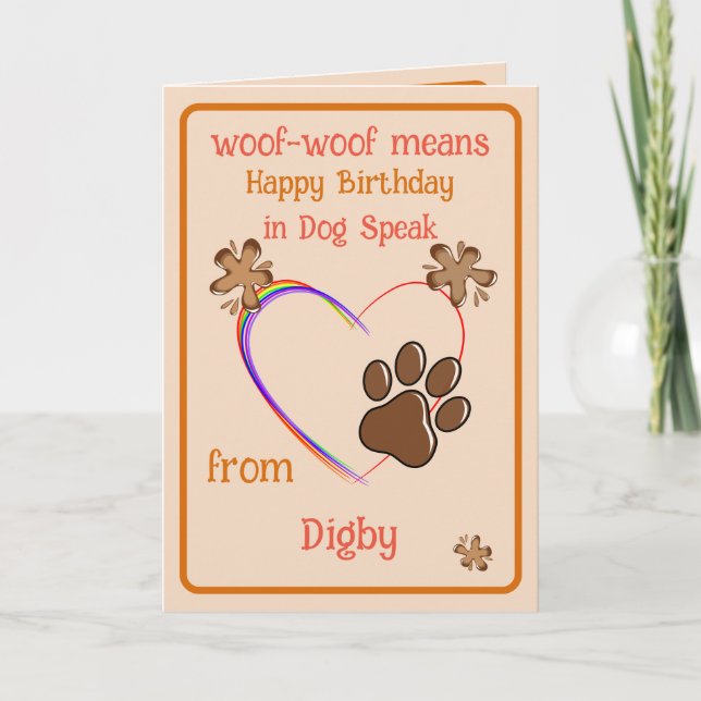 Mom Birthday from the Dog Card (Front)