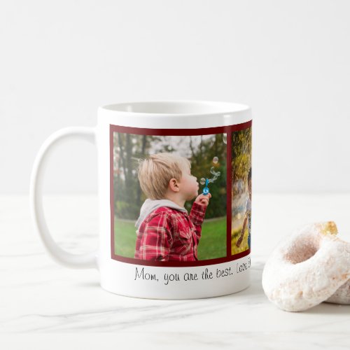 Mom Birthday Instagram Photo Template Chic Family Coffee Mug