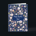 Mom Birthday Scattered Flowers  Card<br><div class="desc">Happy birthday to your mom. This birthday card captures the timeless beauty of roses in full bloom,  intertwined with graceful leaves. The design evokes a sense of classic charm and elegance,  making it a wonderful way to convey your warmest birthday greetings to someone special.</div>