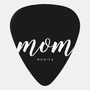 Mom Black & White Simple Groverallman Guitar Pick