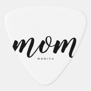 Mom Black & White Simple Groverallman Guitar Pick