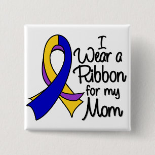 Mom - Bladder Cancer Ribbon Button