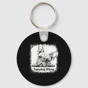 Mom Bleached Cute French Bulldog Mama Gifts  Keychain