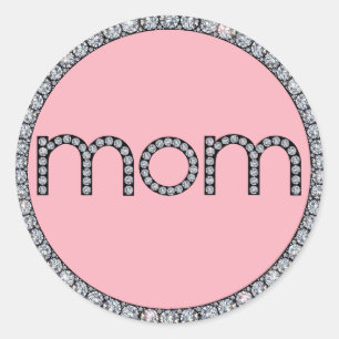 Mom bling ring sticker