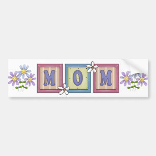 Mom Blocks Bumper Sticker
