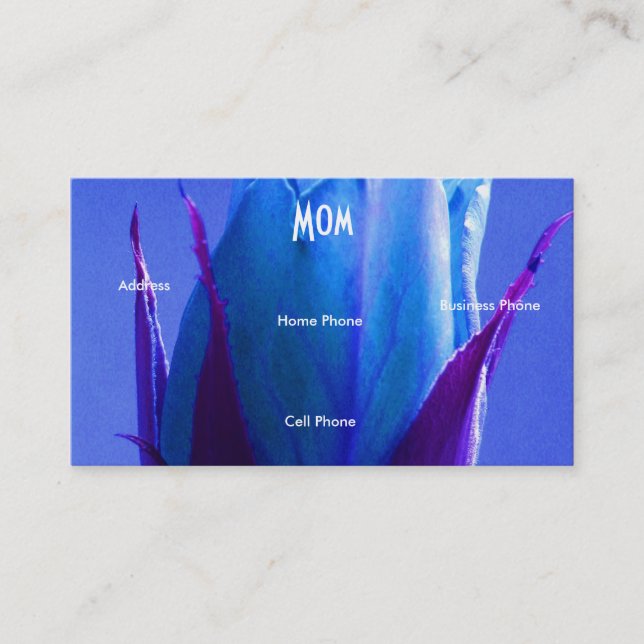 Mom Blue Rose Profile Card (Front)