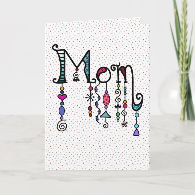 Mom Boho Beads | Mother's Day Card (Front)