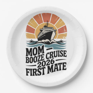 Mom Booze Cruise 2026 Family Matching  Paper Plates