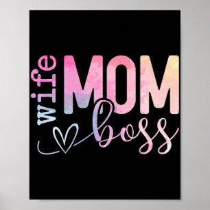 Mom Boss Funny Mothers Day Poster