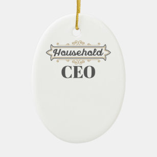 Mom Boss Gift Stay At Home Mom Household CEO Gift Ceramic Ornament
