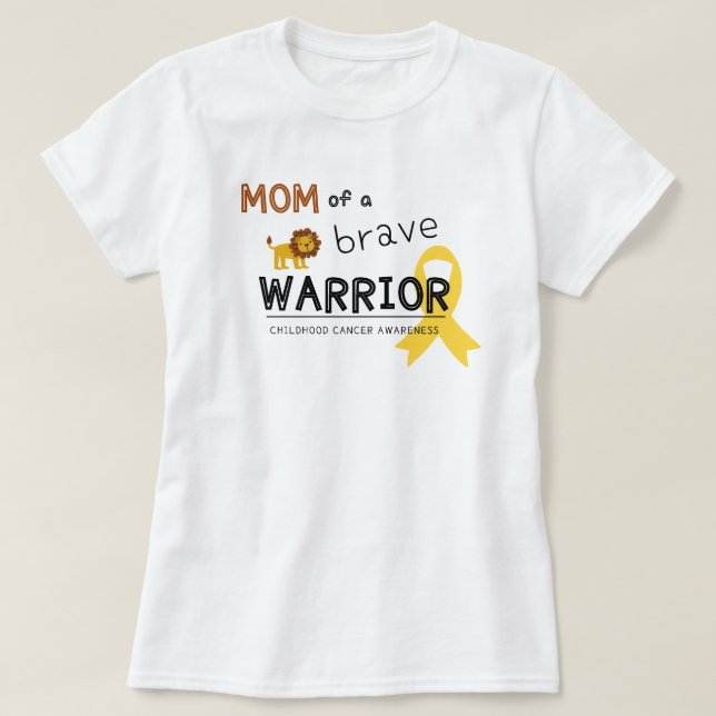 mom brave warrior cancer lion womens T-Shirt (Design Front)