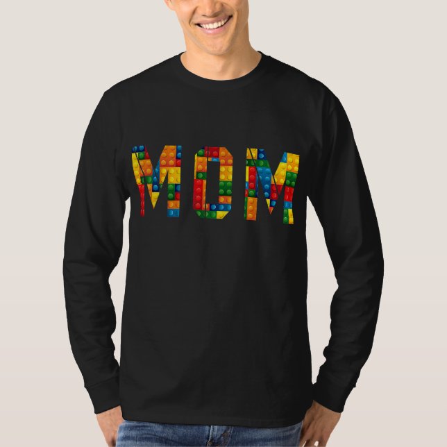 Mom Brick Builder Funny Blocks Master Builder T-Shirt (Front)