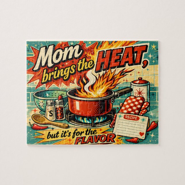 Mom brings the heat jigsaw puzzle (Horizontal)