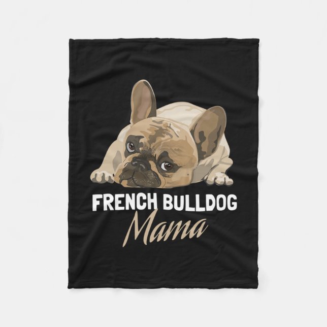 Mom Bulldog Bull Dog Lovers  Fleece Blanket (Front)
