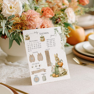 Mom Bunny and pumpkin Baby Shower Guessing Game