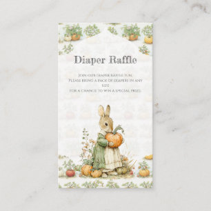 Mom Bunny and pumpkin Baby Shower Guessing Game Enclosure Card