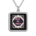 Mom By Choice Adoptive Mom Silver Plated Necklace
