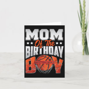Mom Bysketbyll Birthday Boy Family Byller B-day Pa Card