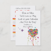 Mom Calling Card Butterfly 2013 Calendar Template (Front/Back)