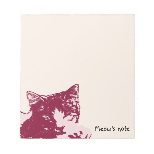 Mom Cat Dad Cat Berry Meow Notepad