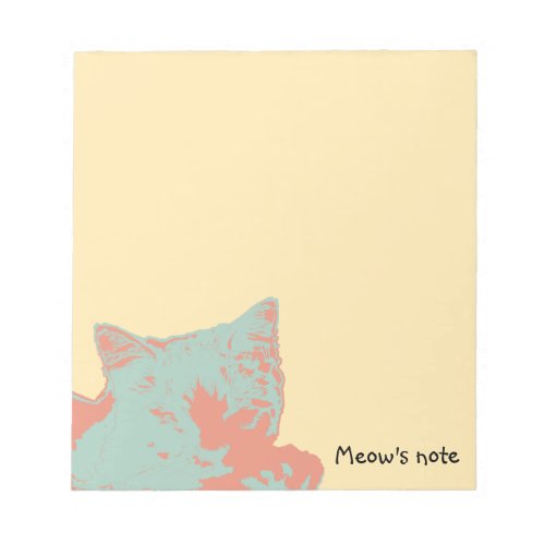 Mom Cat Dad Cat Orange Meow Notepad