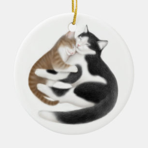 Mom Cat & Her Kitten Ornament
