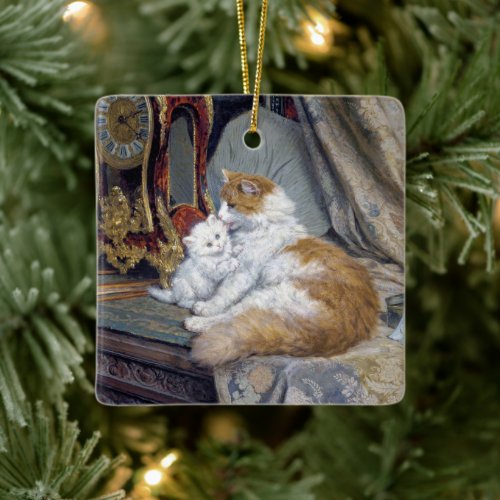 Mom Cat  Kitten â H Ronner_Knip â Ornament 