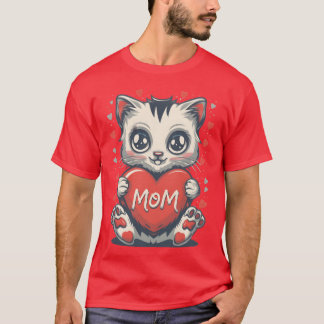 mom cat retro T-Shirt