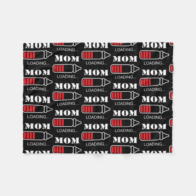Mom charging for baby birth or mother's day  fleece blanket (Front (Horizontal))