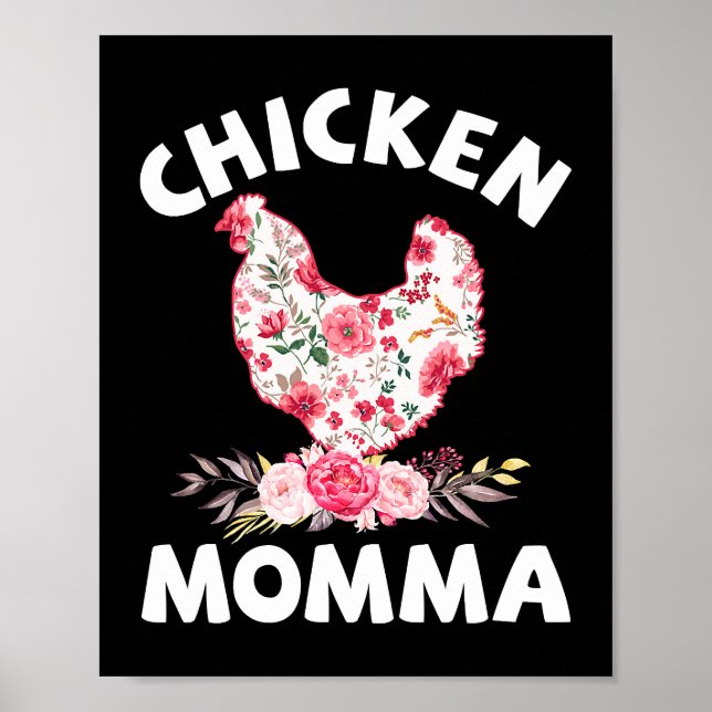 Mom Chicken Momma Shirt For Women Mothers Day Poster (Front)