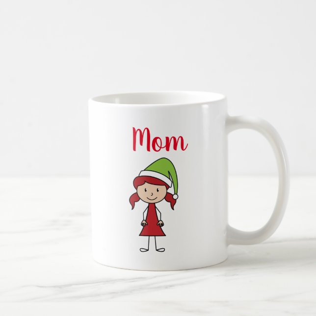 mom christmas character coffee mug (Right)