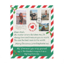 Mom Christmas Letter Photo Collage Hug