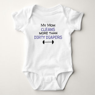 Mom cleans more than diapers baby bodysuit