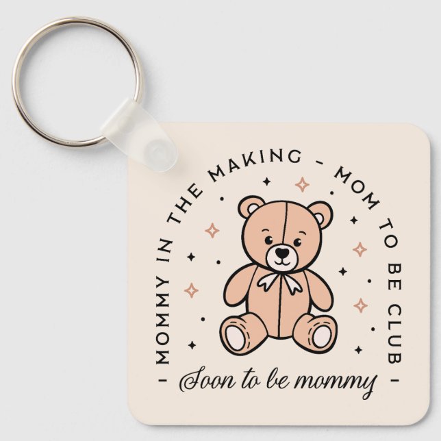 Mom club soon to be mommy aesthetic keychain (Front)