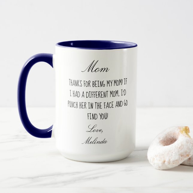 Mom Coffee Mug (With Donut)