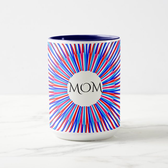 "MOM" coffee or tea TWO TONED mug. Mug (Center)