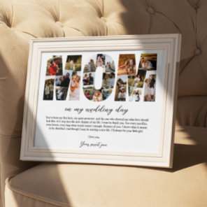 Mom Collage On My Wedding Day Mother Gift for Her Poster