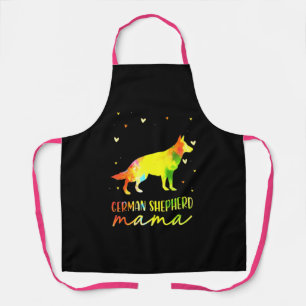 Mom Colorful German Shepherd Apron
