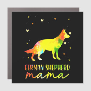 Mom Colorful German Shepherd Car Magnet