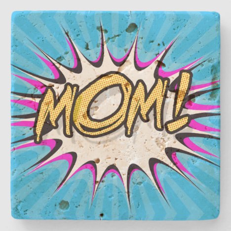 Mom! Comic Book, Pop Art Poster Stone Coaster