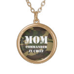 Mom, commander in chief gold plated necklace