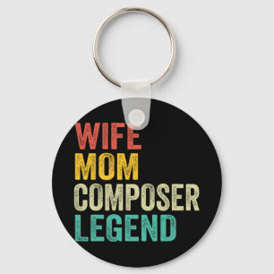 Mom Composer Legend Mother's Day Vintage Keychain