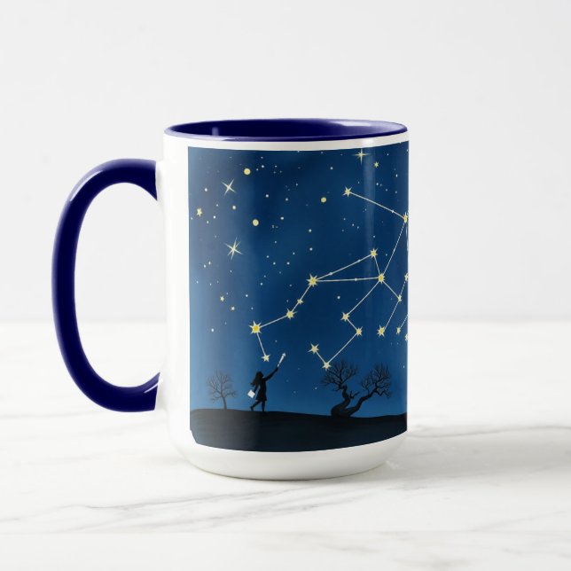 Mom Constellation Laughter Lines Map  Mug (Left)